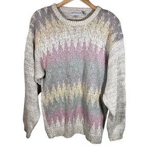 Vintage 80’s Jantzen Silk Heavy Knit Pullover Sweater Size Medium Made in Korea